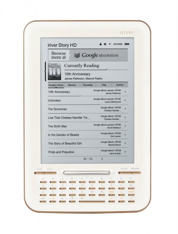 Iriver, Story HD, Google eBooks, e-readers,  